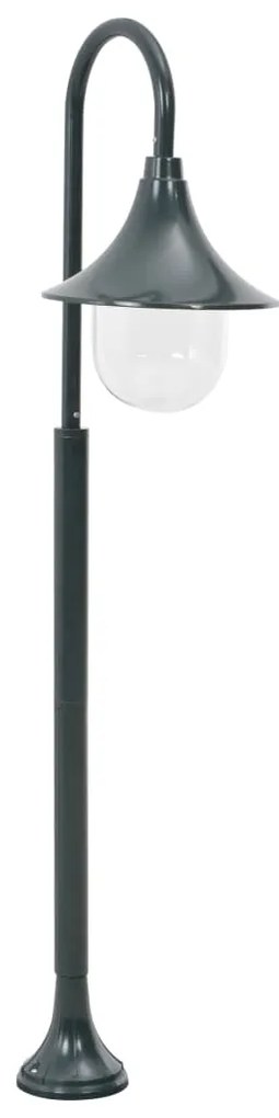 Lampione Da Giardino E27 120 Cm Alluminio Verde Scuro /