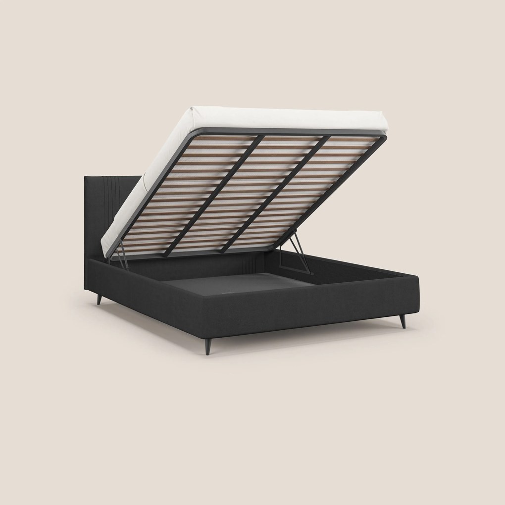 Yvonne letto contenitore in morbido tessuto impermeabile T02 nero
