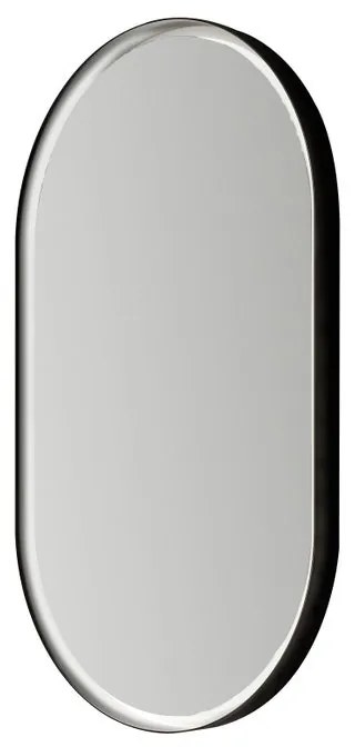 Specchio con illuminazione integrata bagno ovale Pixel L 50 x H 90 x P 5 cm nero