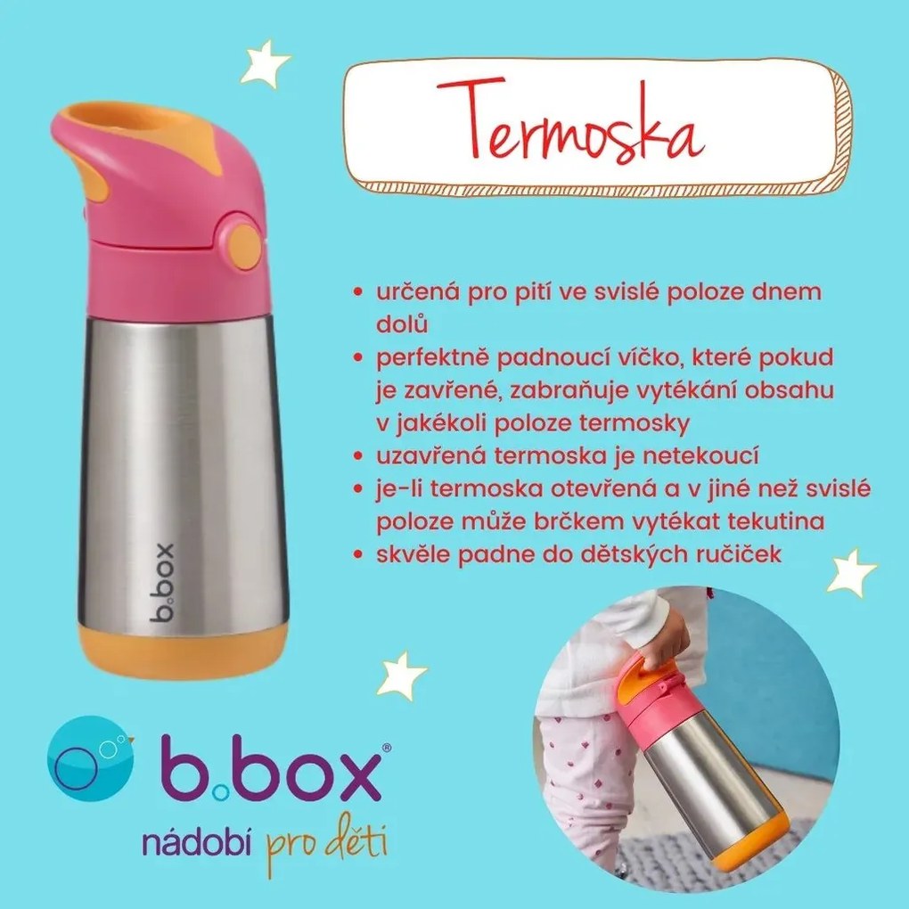 Bottiglia termica con cannuccia 500 ml – lilac pop