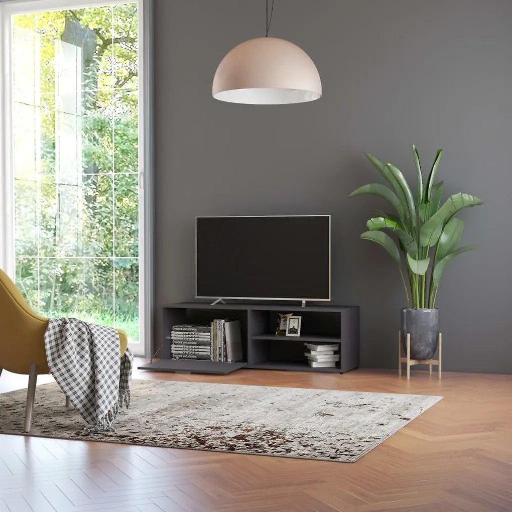 Mobile Porta TV Grigio 120x34x37 cm in Legno Multistrato