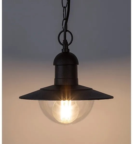 Rabalux 8717 - Lampada a sospensione da esterno OSLO 1xE27/60W nera IP44
