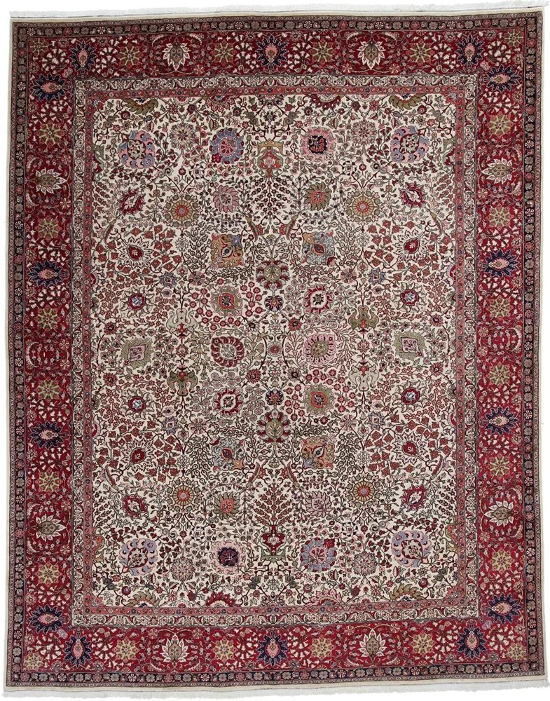 Tabriz Tappeto persiano 290x370 Rosso (Iran) Annodato A Mano