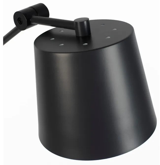 Lampada da terra nera con paralume in metallo (altezza 135 cm) Hajo - White Label