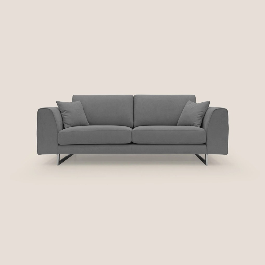 Armony Divano moderno con slitte in acciaio e tessuto impermeabile T02
