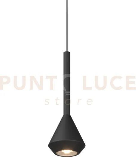 1202 sospensione 1 luce attacco gu10 colore nero con cavo cm 250 ro...