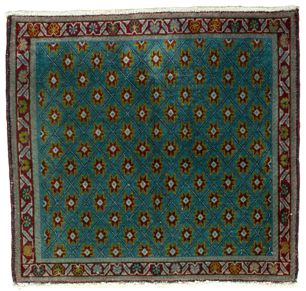 Shiraz Tappeto 60 x 60 Rosso (Iran) Annodato A Mano