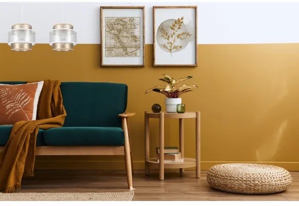 Lampadario a sospensione con filo GABI 2xE27/60W/230V oro/bianco