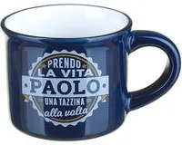 Tazzina caffè con nome Paolo in gres porcellanato