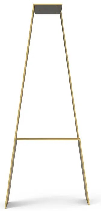 Gamba per mobili STEELMI TRES in acciaio oro satinato P 15 x H 71 cm