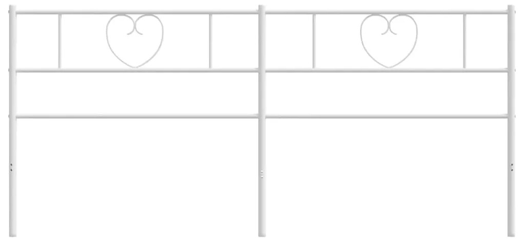 Testiera in metallo bianco 180 cm