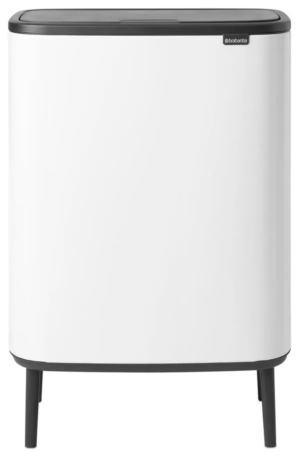Bidone per rifiuti in acciaio bianco touch 60 l Bo Touch Bin Hi - Brabantia