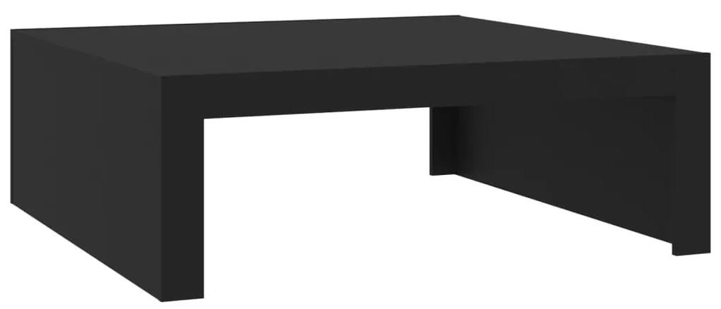 Tavolino da salotto nero 100x100x35 cm in truciolato
