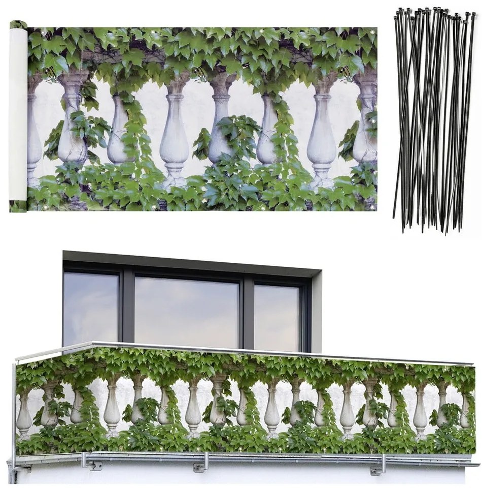 Schermo per balcone in plastica verde 500x85 cm - Maximex