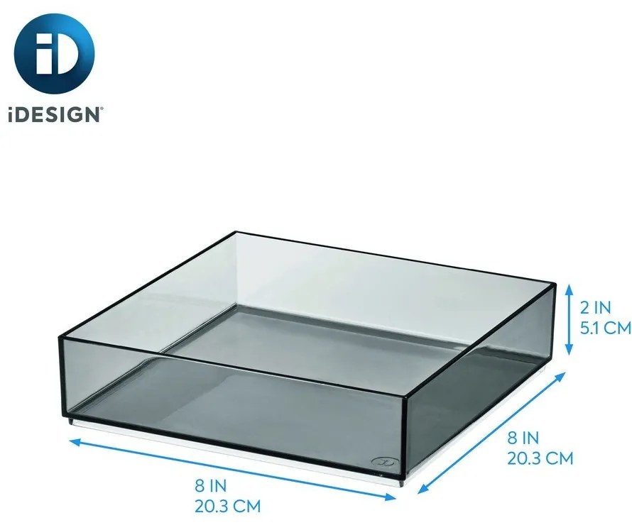 Organizer da bagno nero opaco per cosmetici in plastica riciclata - iDesign