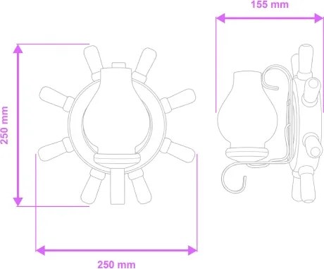 Brilagi - Applique TIMONA 1xE14/40W/230V faggio