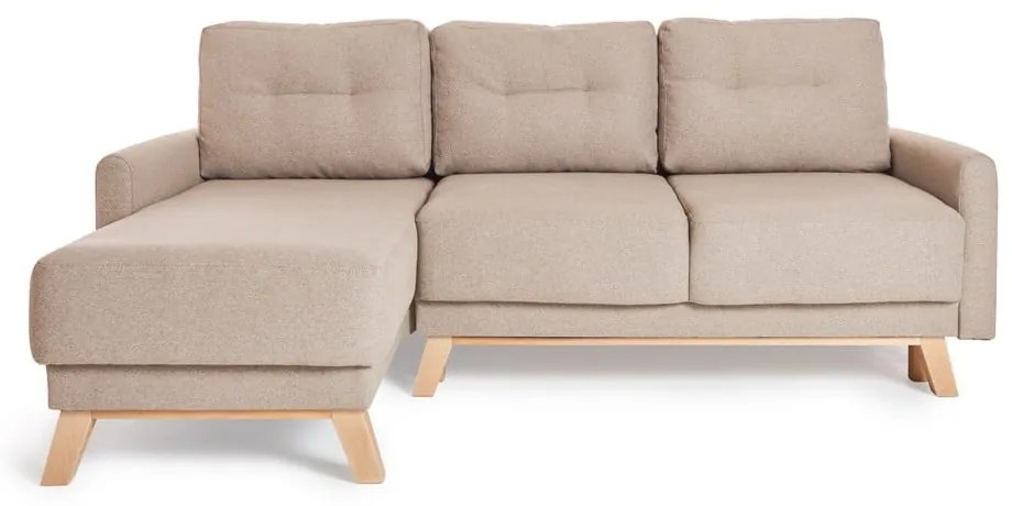 Divano letto variabile beige ad angolo Pop - Bonami Selection