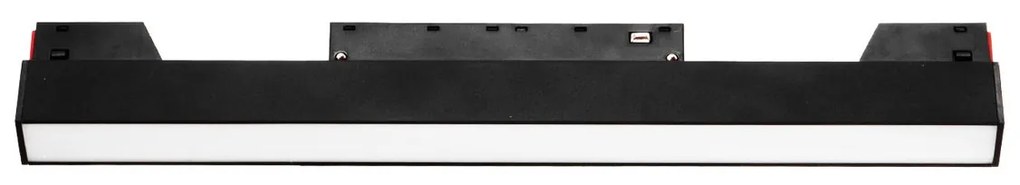 Faro LED Lineare 15W Magnetico 30cm CRI92 120° Nero 48V Colore Bianco Caldo 3.000K
