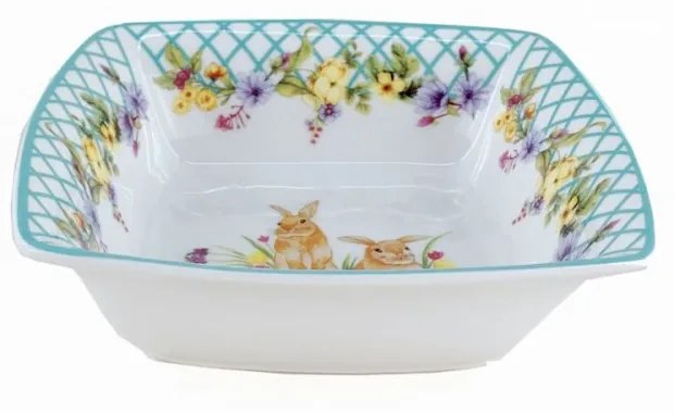 Centrotavola Quadrato in Ceramica "Spring Easter" - Royal Family