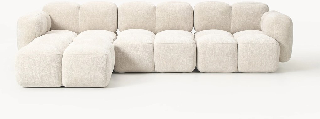 Divano componibile 4 posti con poggiapiedi sinistro/destro Tayla