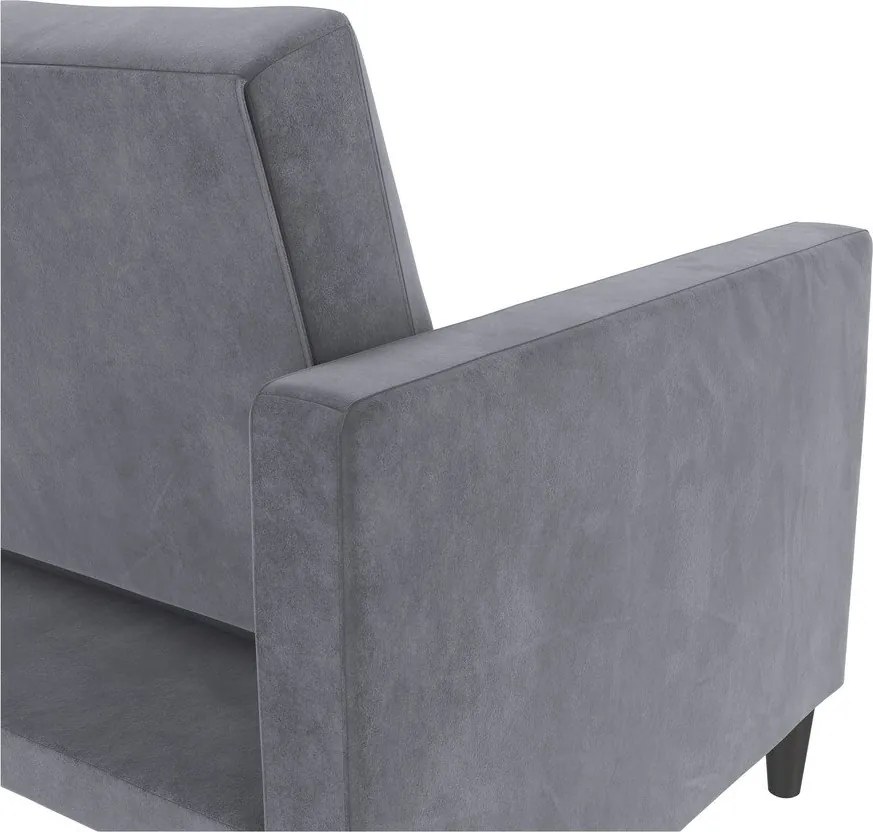 Divano grigio in velluto 207 cm Celine - Støraa