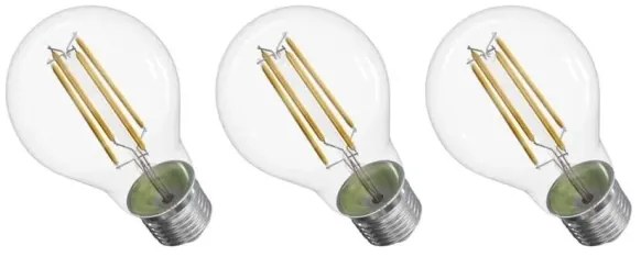 SET 3x Lampadina LED FILAMENT A60 E27/5W/230V 2700K Classe energetica A
