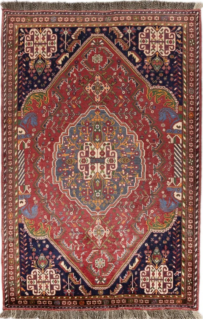 Shiraz Tappeto 120 x 180 (Iran) Annodato A Mano