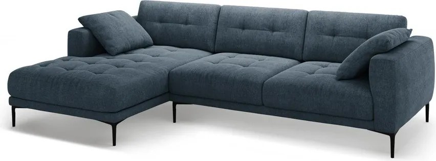 Divano angolare blu scuro (con penisola a sinistra/con chaise lounge) Bemy – Micadoni