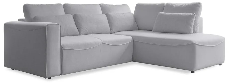 Divano letto angolare grigio chiaro (variabile) Homely Tommy - Miuform