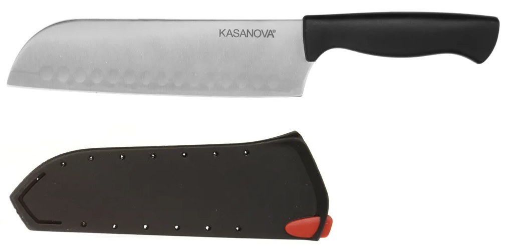 Coltello santoku con affilatore Sharpy