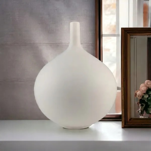 Vaso in ceramica bianco 24 cm