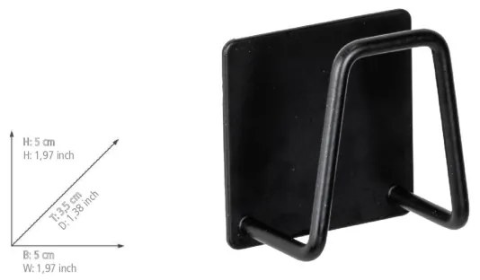 WENKO 55071100 - Supporto BLACK OUTDOOR KITCHEN 5x5 cm acciaio inox/nero