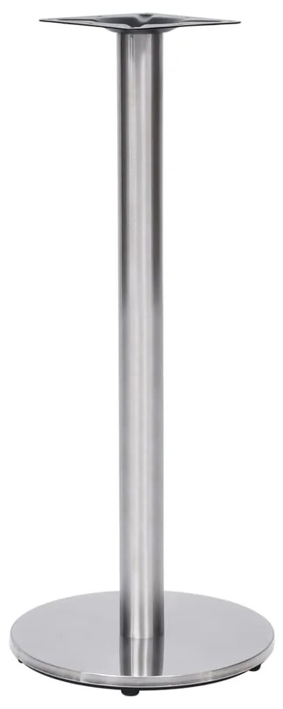 Gamba Per Tavolino Da Bar Argento Ø45x107 Cm İn Acciaio Inox /