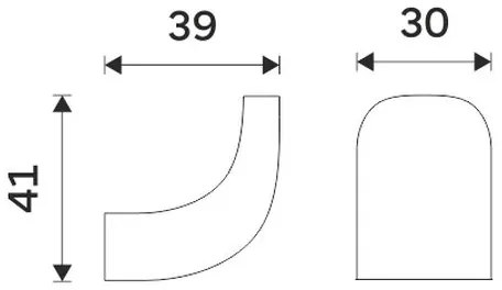 NIMCO NK 30054-26 - Gancio a muro NIKAU cromo lucido