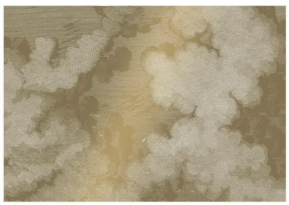 KEK Amsterdam Carta da parati panoramica Engraved Clouds Gold 2 - XL