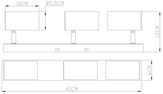 Globo 57911-3P - Faretto ROBBY 3xGU10/25W/230V arancione