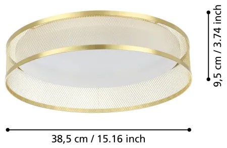 Eglo 900796 - Plafoniera LED LUPPINERIA LED/20W/230V oro