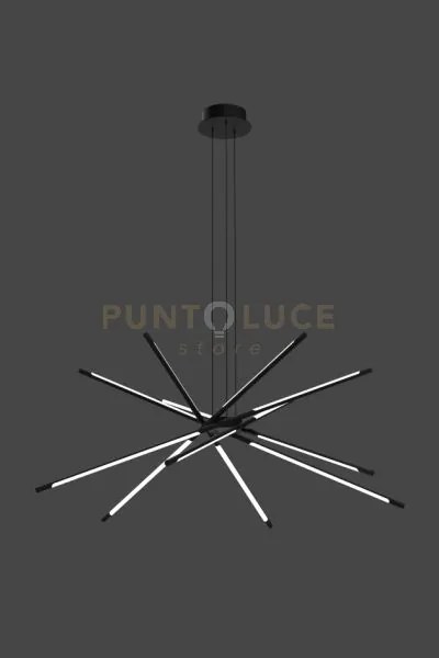 Sospensione 12 luci tabular md18001070-12ablk nero