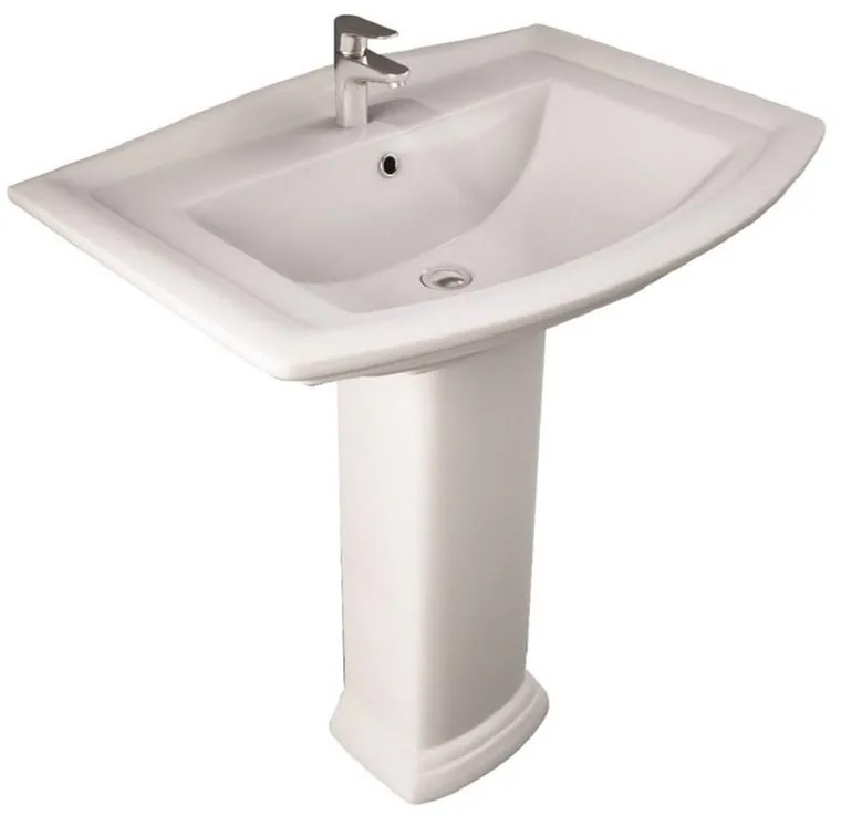 Colonna per lavabo washington H 68 x P 27 cm  in ceramica bianco