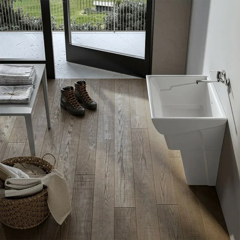 Pilozzo lavatoio 75x61 cm da appoggio in ceramica modello Messico