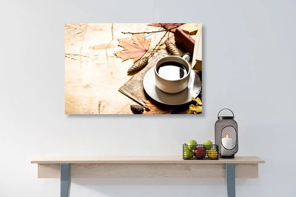 Quadro su tela – Tazza di caffè autunnale