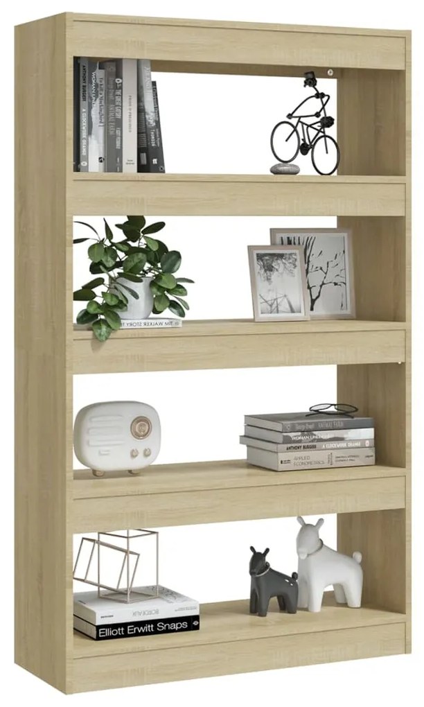 Libreria/Divisorio Rovere Sonoma 80x30x135 cm in Truciolato