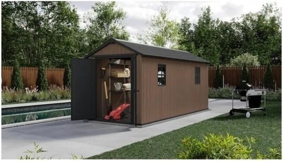 Casetta Da Giardino In Resina Newton Plus 7515/1575 Effetto Legno Keter