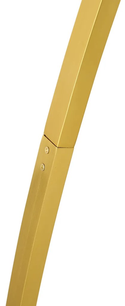 Lampada ad arco moderna ottone con LED e dimmer touch - Arlow