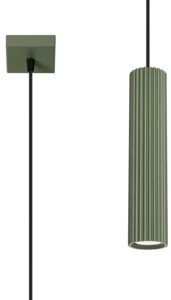 Sollux SL.1611 - Lampadario a sospensione con filo KARBON 1xGU10/10W/230V verde