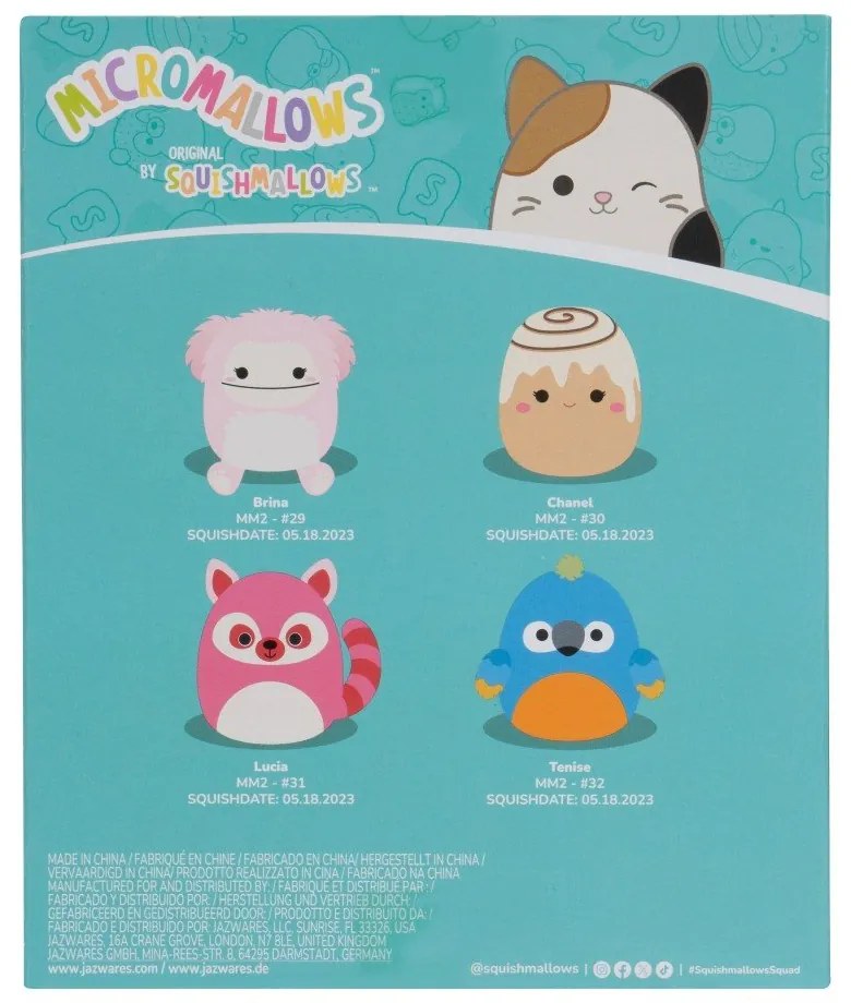 Set di peluche 4 pz Micromallows 4Pack – SQUISHMALLOWS