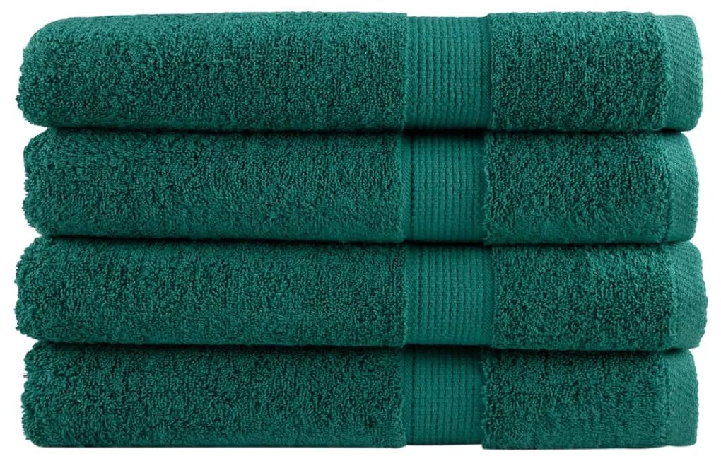 Asciugamani Premium Solund 4 Pz Verdi 100x200 Cm 600 G/m² /