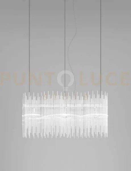 Diadema sospensione k3 cristallo cromo lucido 5 luci attacco e27