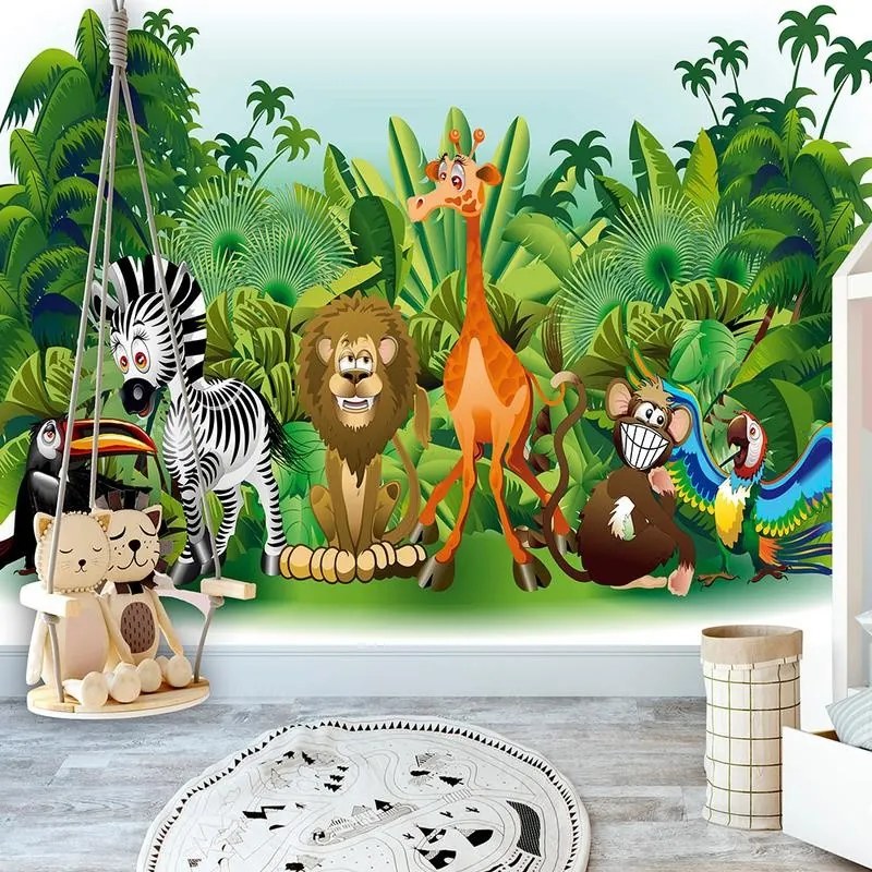 Fotomurale adesivo  Jungle Animals  Larghezza x Altezza Home decor 294x210