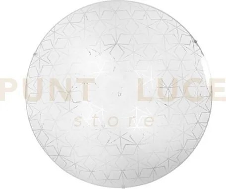 Plafoniera esagram  bianca e graniglia stella  4 luci attacco e27 5...